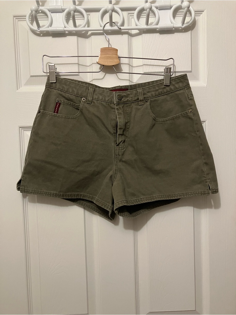 Women's Olive Green Cotton Shorts
